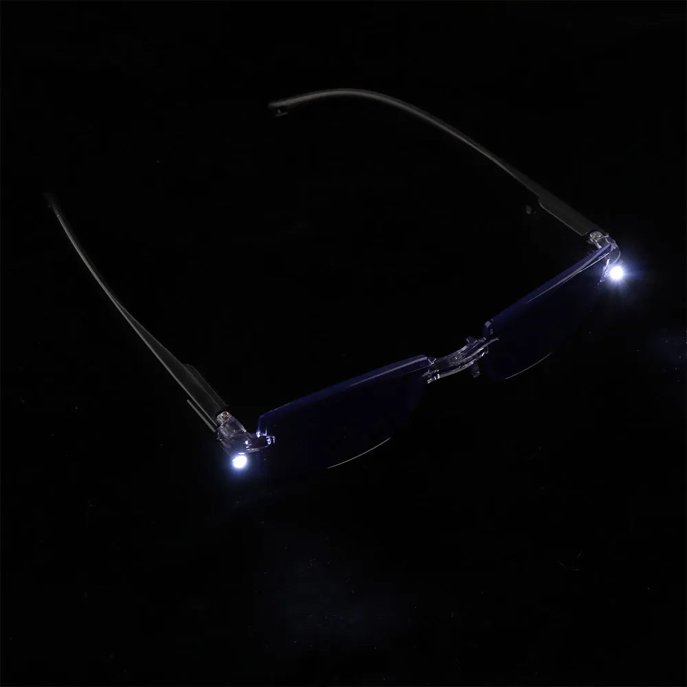 Intelligent Zoom Reading Glasses Led with Light Presbyopia Glasses Suitable for +1.0 To +3.5 Men and Women