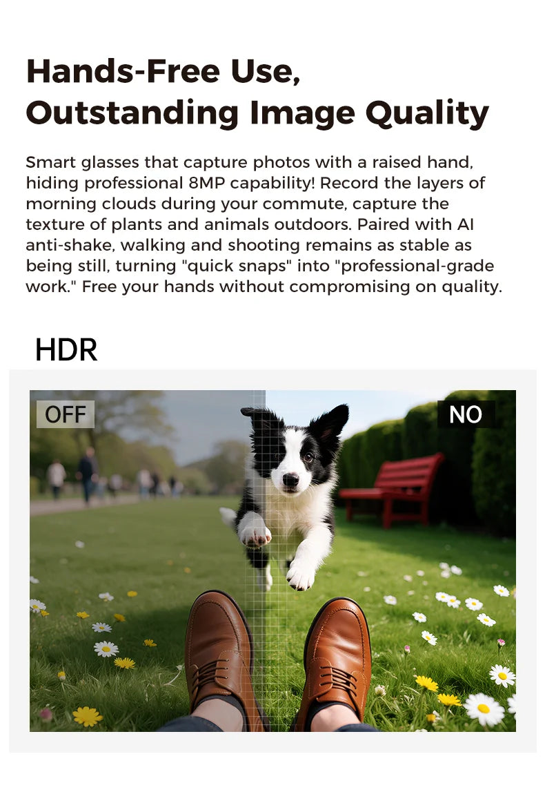 2025 New Intelligent AI Glasses 800W Pixel Camera HD 6K Video Recording AI Translation Music Control Intelligent Wearable Device