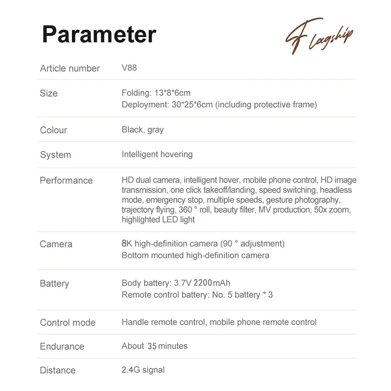 MIJIA V88 Drone 8K 5G GPS Professional HD Aerial Photography Remote Control Aircraft HD Dual Camera Quadcopter Toy UAV