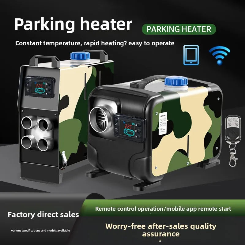 Parking Heater 12V/24V Compatible All-in-one Diesel Air Heater Suitable Winter Heating in Trucks  Cars Homes Cabins Boats Etc