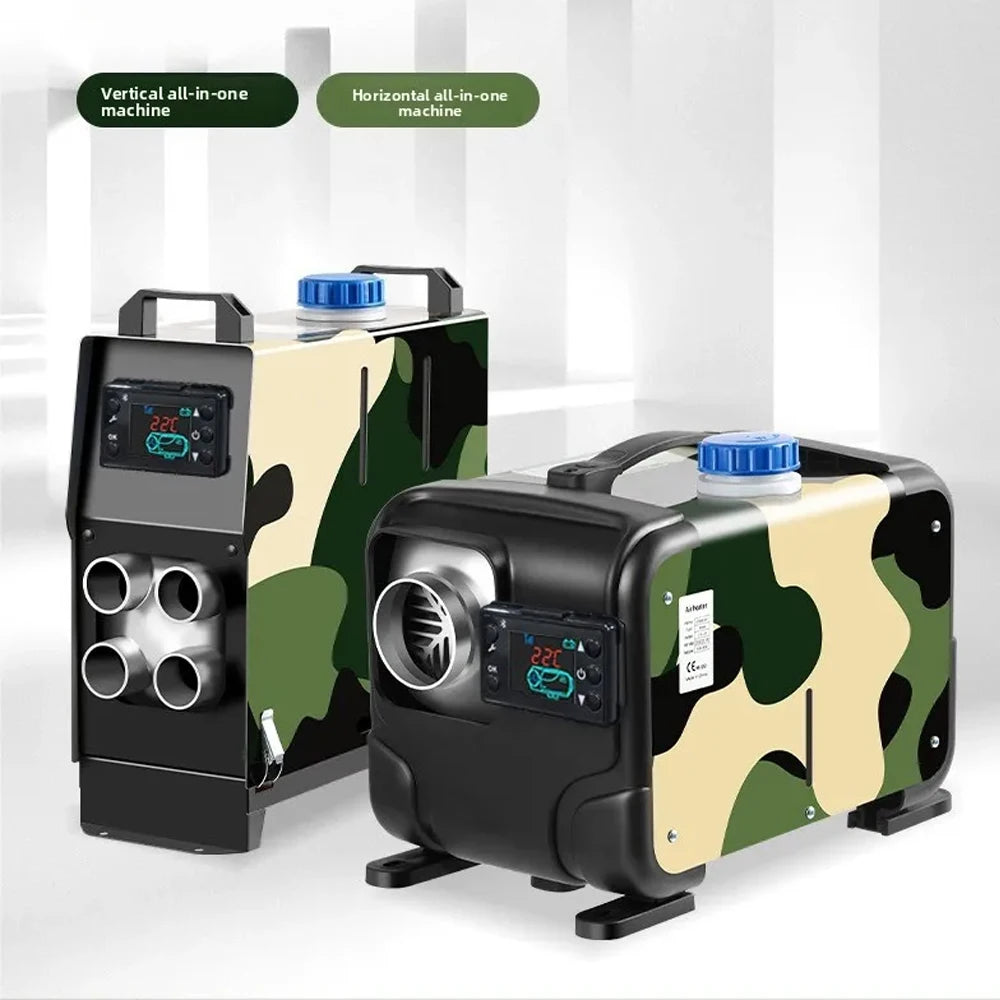 Parking Heater 12V/24V Compatible All-in-one Diesel Air Heater Suitable Winter Heating in Trucks  Cars Homes Cabins Boats Etc