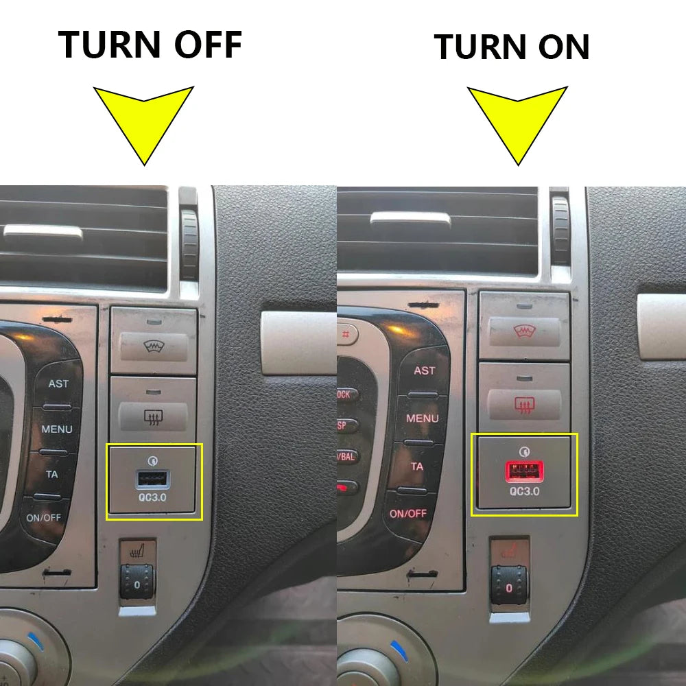 Car USB Charger Fast Charge Adapter Socket For Ford Focus 2 mk2 2009 2010 2011 Accessories