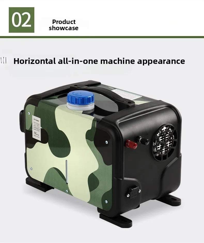 Parking Heater 12V/24V Compatible All-in-one Diesel Air Heater Suitable Winter Heating in Trucks  Cars Homes Cabins Boats Etc