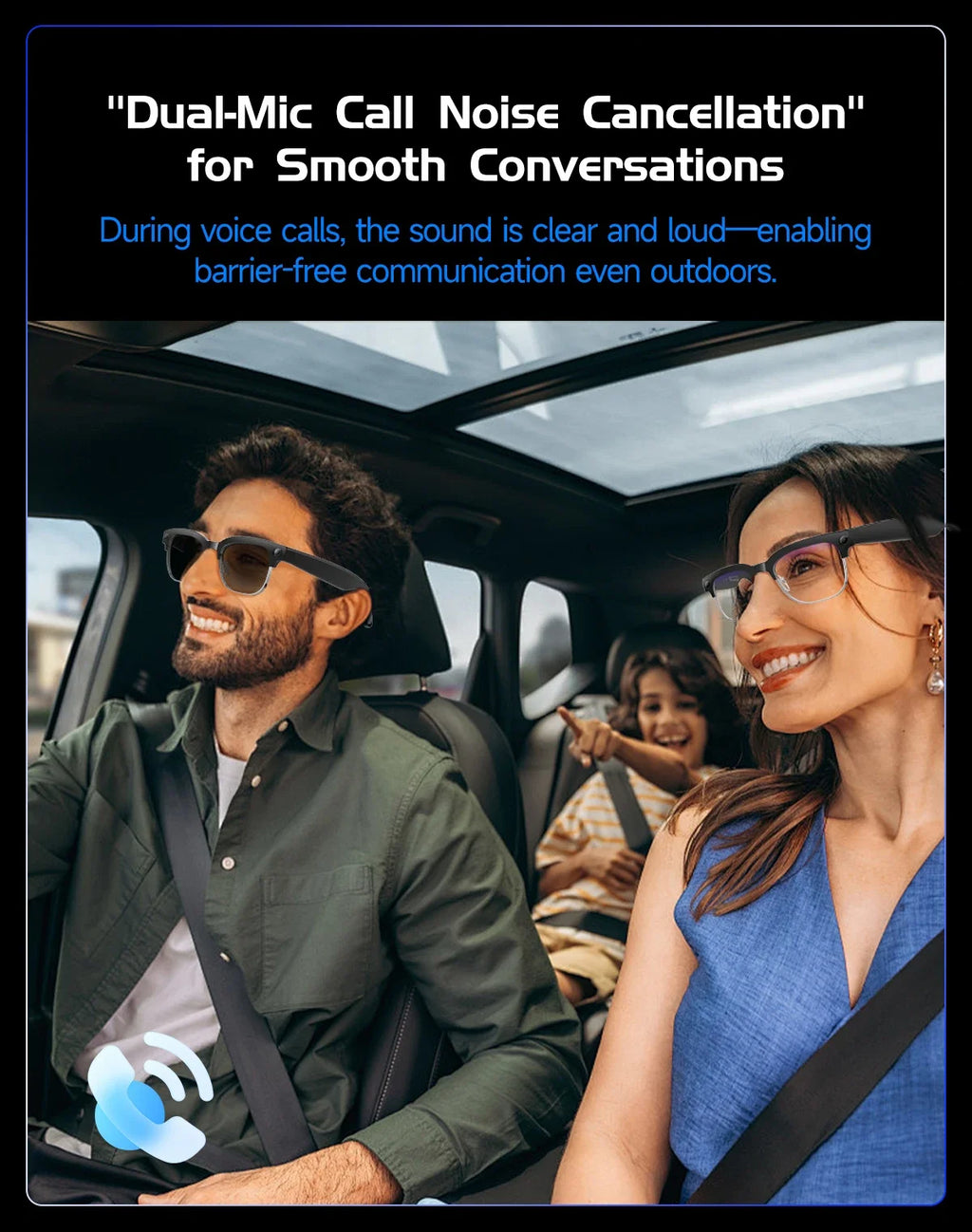 2025 New Intelligent AI Glasses 800W Pixel Camera HD 4K Video Recording AI Translation Music Control Intelligent Wearable Device