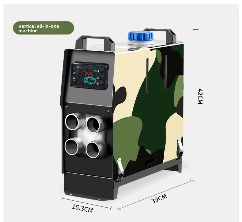 Parking Heater 12V/24V Compatible All-in-one Diesel Air Heater Suitable Winter Heating in Trucks  Cars Homes Cabins Boats Etc