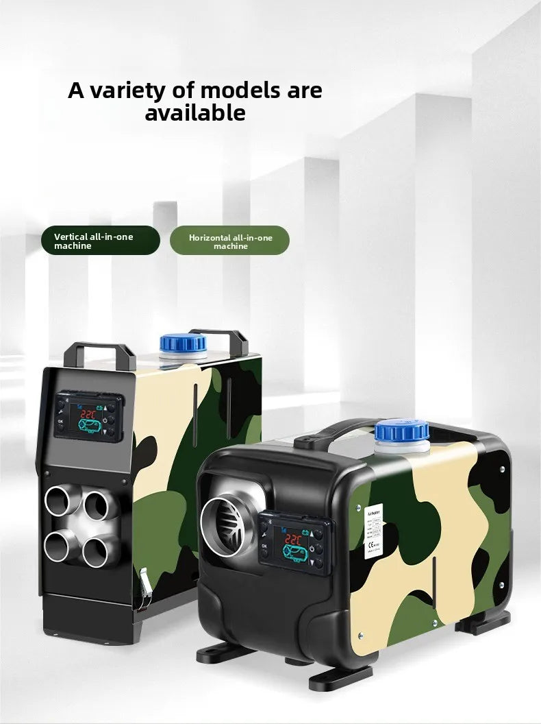 Parking Heater 12V/24V Compatible All-in-one Diesel Air Heater Suitable Winter Heating in Trucks  Cars Homes Cabins Boats Etc