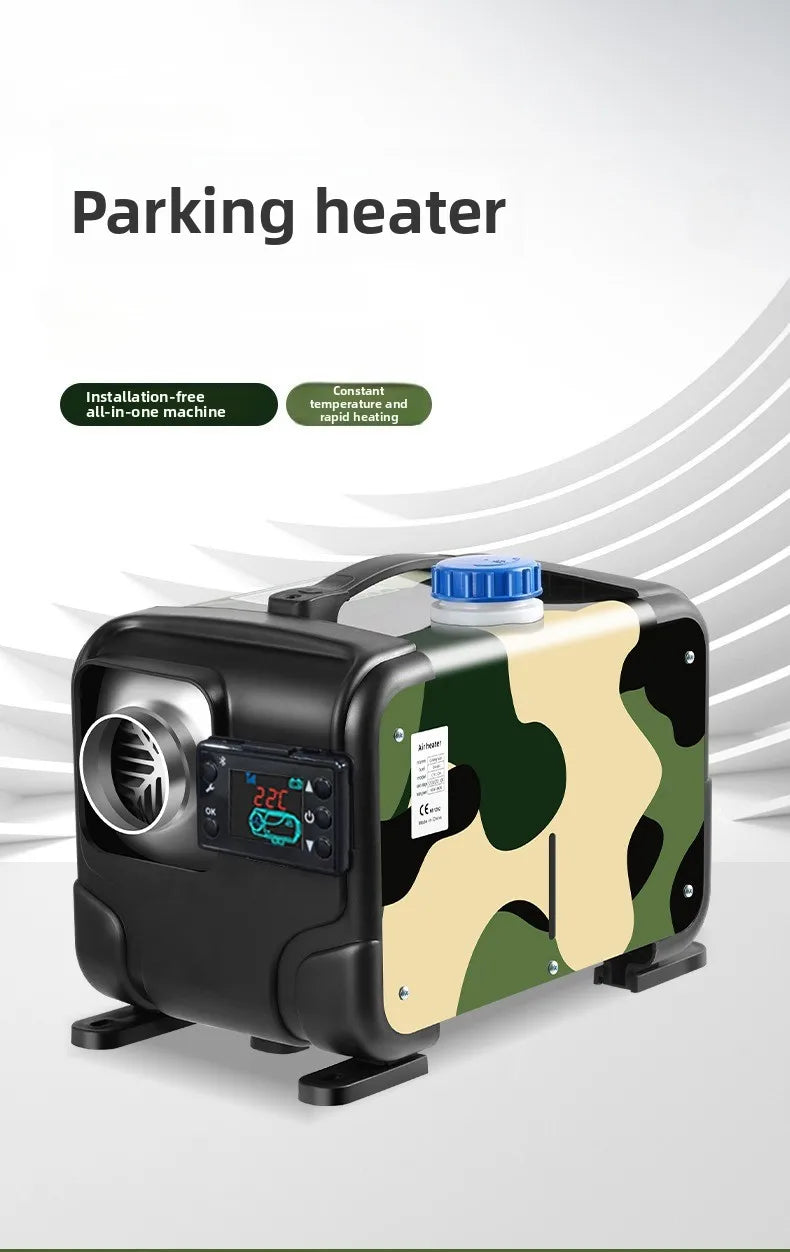 Parking Heater 12V/24V Compatible All-in-one Diesel Air Heater Suitable Winter Heating in Trucks  Cars Homes Cabins Boats Etc