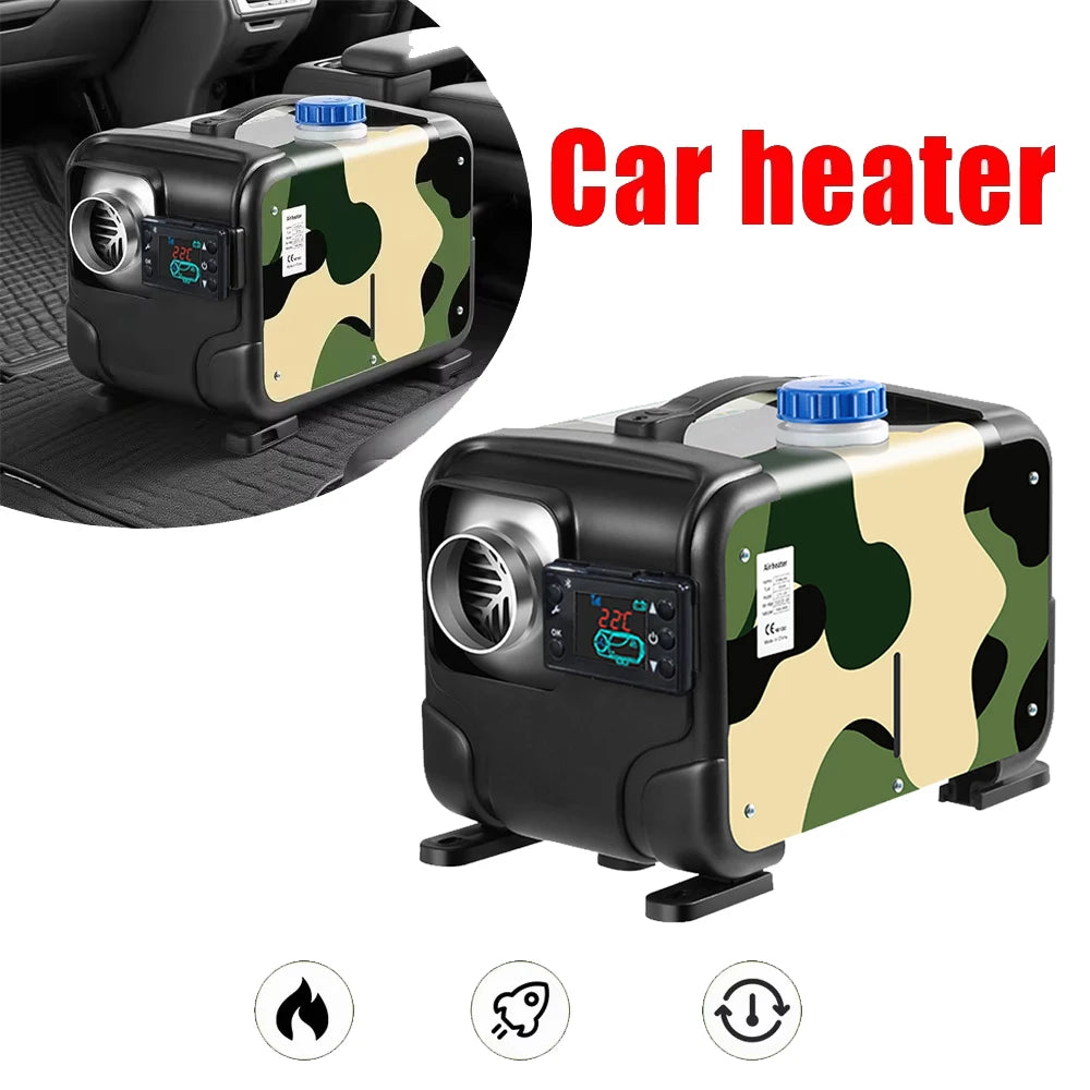 Parking Heater 12V/24V Compatible All-in-one Diesel Air Heater Suitable Winter Heating in Trucks  Cars Homes Cabins Boats Etc