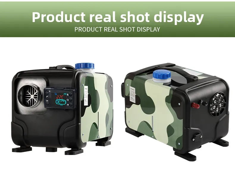 Parking Heater 12V/24V Compatible All-in-one Diesel Air Heater Suitable Winter Heating in Trucks  Cars Homes Cabins Boats Etc