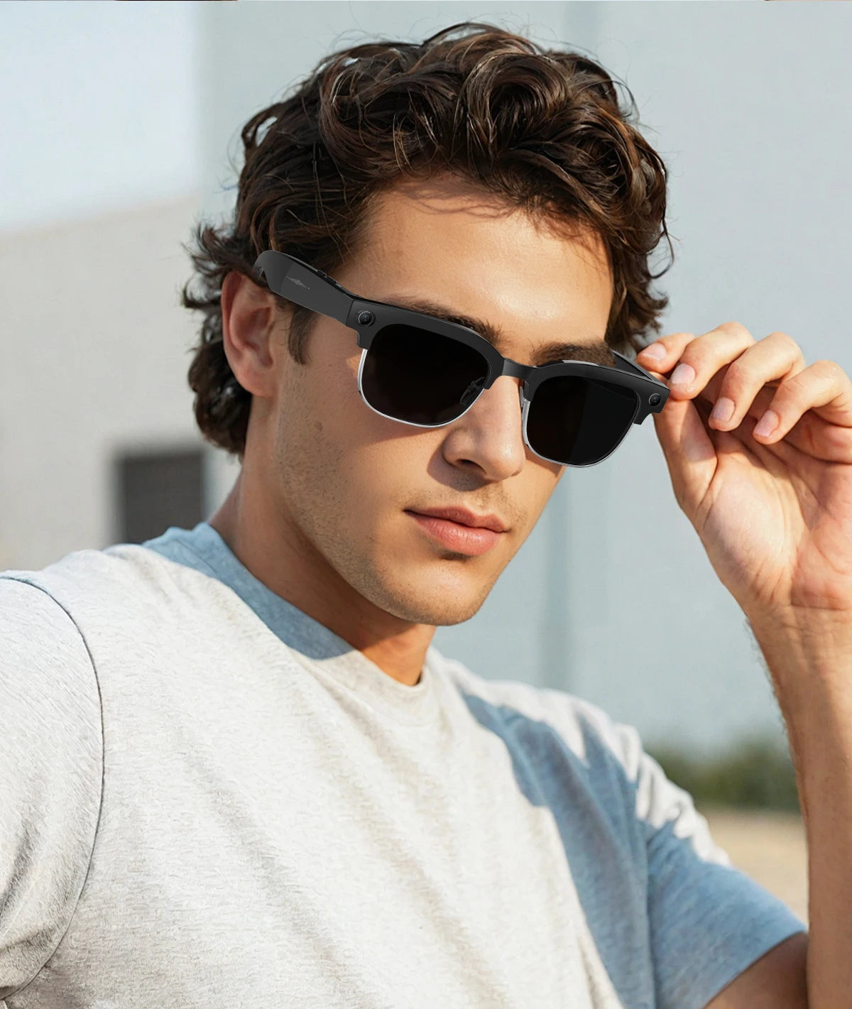 2025 New Intelligent AI Glasses 800W Pixel Camera HD 4K Video Recording AI Translation Music Control Intelligent Wearable Device