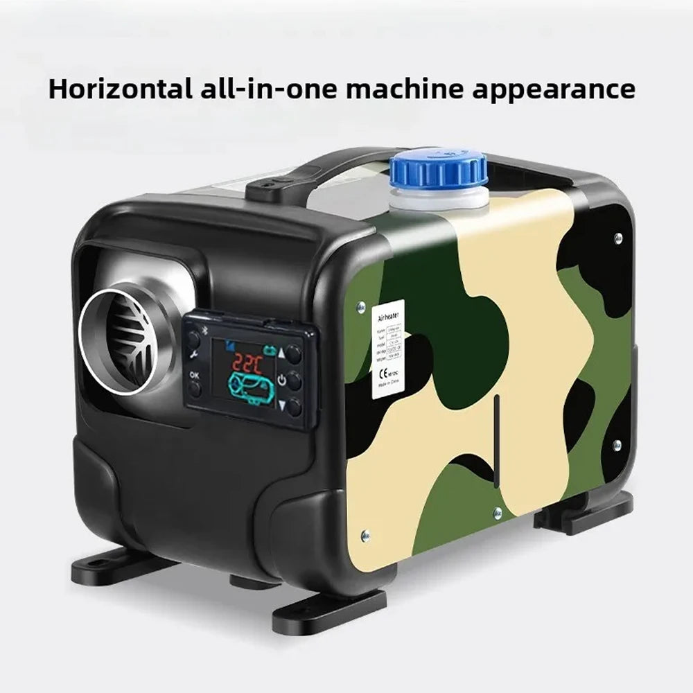 Parking Heater 12V/24V Compatible All-in-one Diesel Air Heater Suitable Winter Heating in Trucks  Cars Homes Cabins Boats Etc