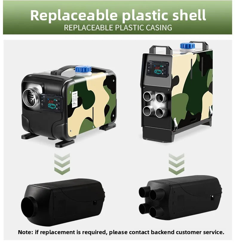 Parking Heater 12V/24V Compatible All-in-one Diesel Air Heater Suitable Winter Heating in Trucks  Cars Homes Cabins Boats Etc